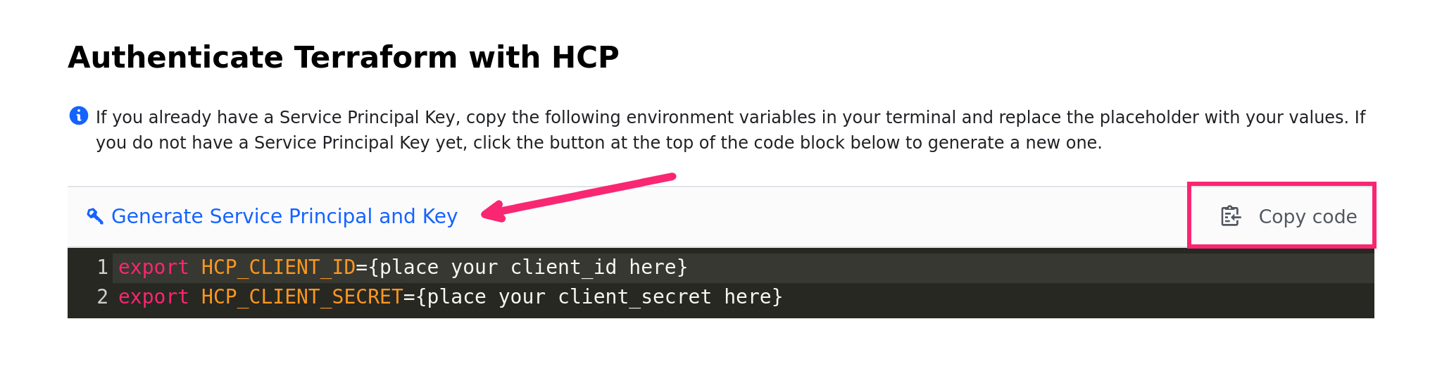 HCP UI Consul - Deploy with Terraform - Download TF code for ECS