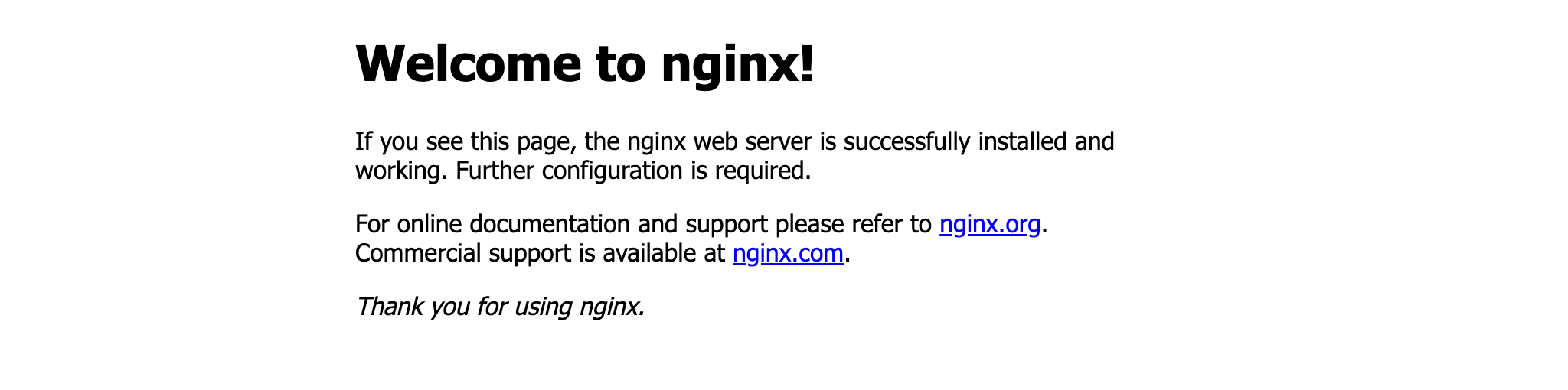 NGINX running in Docker via Terraform