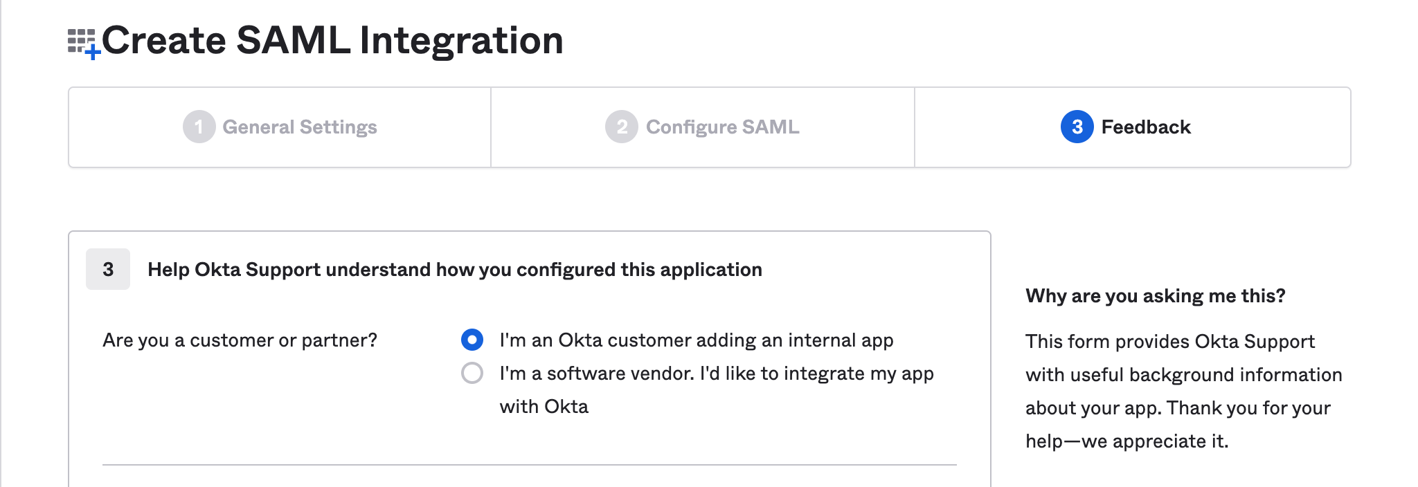 Finalize Okta SAML Integration application