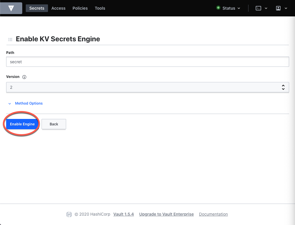 Secrets - new KV secrets engine
